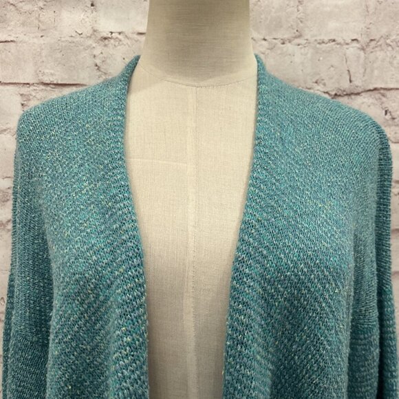 Bill Baber Open Front Cardigan Sweater Womens Scotland Celtic Linen Silk O/S NEW - Picture 2 of 7